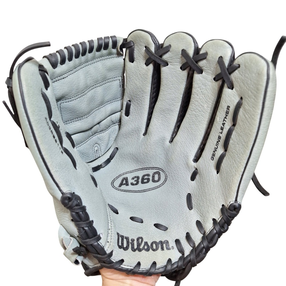 Wilson A360 12 Inch Baseball Glove Grey Black Carbon Fiber Pattern WTA03RB2112